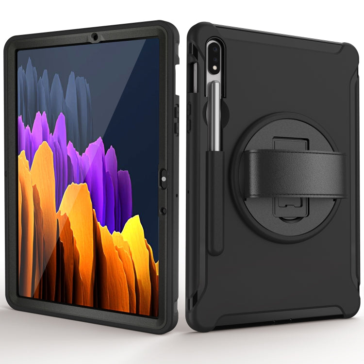 Coque de protection PC+TPU rotative à 360 degrés avec support et dragonne, pour Samsung Galaxy Tab S8 / Galaxy Tab S7 (2020) T870