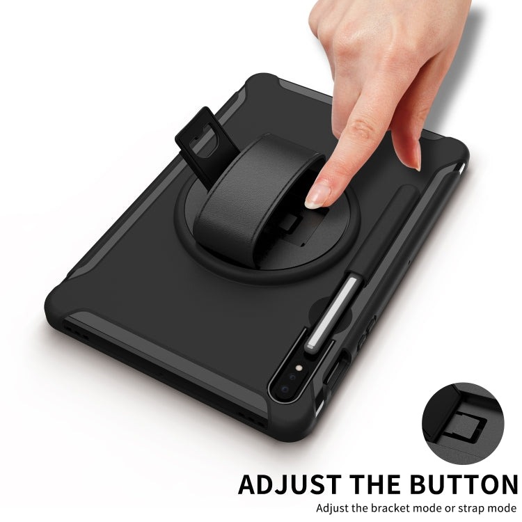 Coque de protection PC+TPU rotative à 360 degrés avec support et dragonne, pour Samsung Galaxy Tab S8 / Galaxy Tab S7 (2020) T870