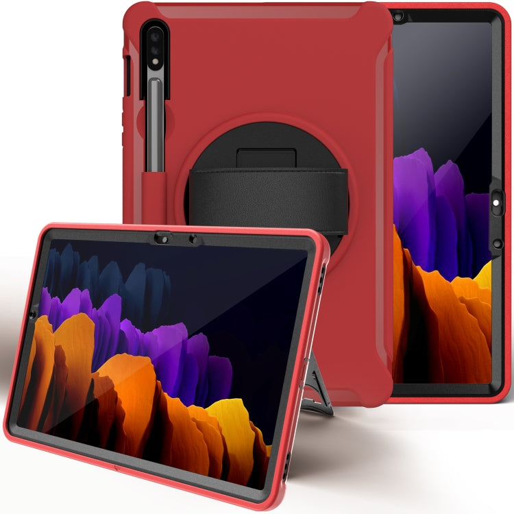 Coque de protection PC+TPU rotative à 360 degrés avec support et dragonne, pour Samsung Galaxy Tab S8 / Galaxy Tab S7 (2020) T870