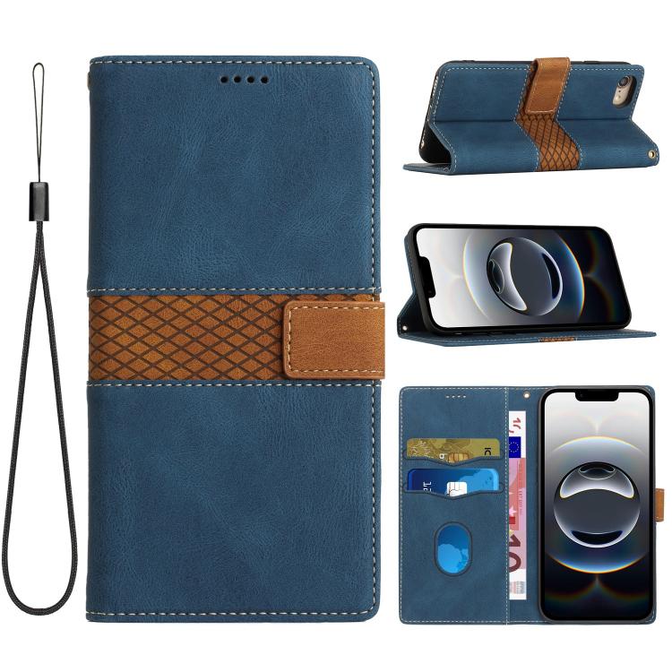 Grid Stitching Leather Phone Case with Lanyard, For iPhone 17 Pro Max, For iPhone 17 Pro, For iPhone 17, For iPhone 17 Air, iPhone 16e, For iPhone 16 Pro Max