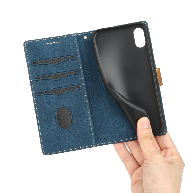 Grid Stitching Leather Phone Case with Lanyard, For iPhone XS Max, For iPhone 8 Plus / 7 Plus