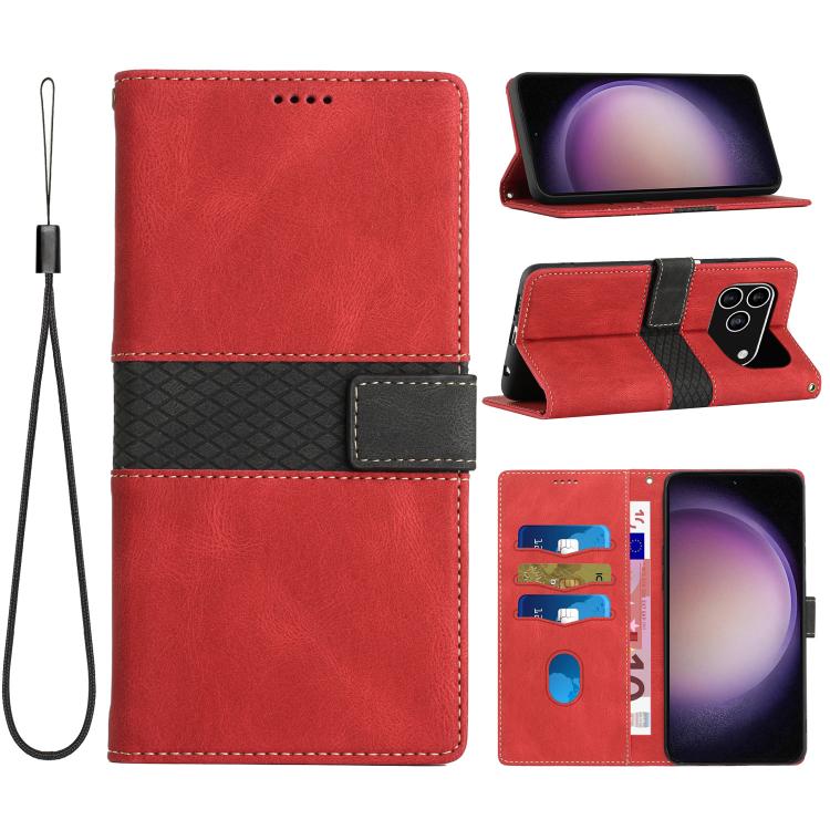 Grid Stitching Leather Phone Case with Lanyard, For iPhone 17 Pro Max, For iPhone 17 Pro, For iPhone 17, For iPhone 17 Air, iPhone 16e, For iPhone 16 Pro Max