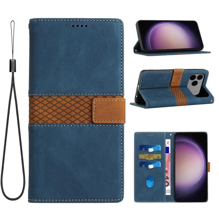 Grid Stitching Leather Phone Case with Lanyard, For iPhone 17 Pro Max, For iPhone 17 Pro, For iPhone 17, For iPhone 17 Air, iPhone 16e, For iPhone 16 Pro Max