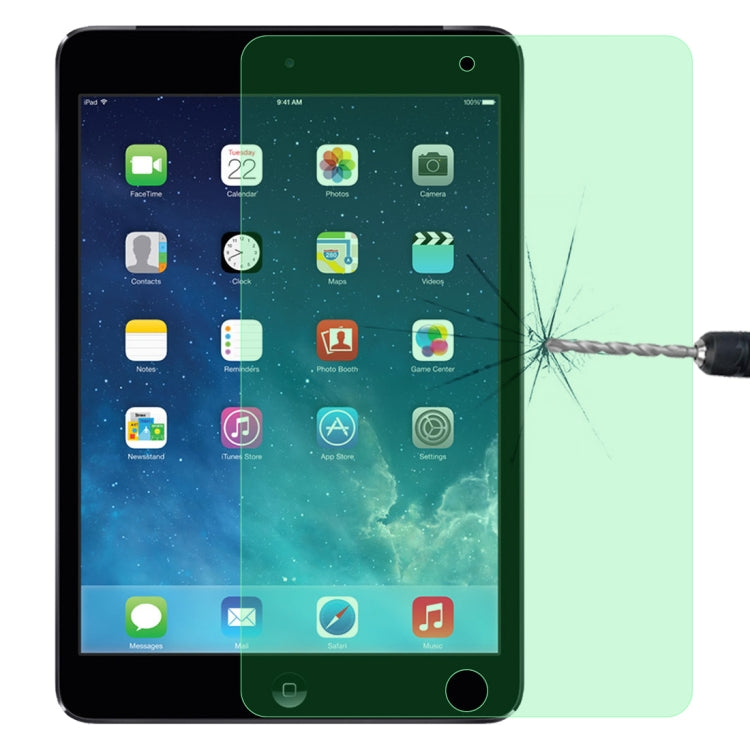 Film de protection oculaire en verre trempé antidéflagrant 9H 2,5D, lumière verte, pour iPad 9.7 (2018), iPad 10.2, iPad Mini 3 et 2, iPad Mini 2019 et 4, iPad Pro 10,5 pouces, iPad Pro 11 (2020), iPad Pro 12.9 (2020)