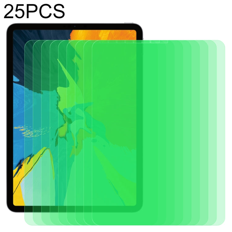 25 PCS 9H 2.5D Eye Protection Green Light Explosion-proof Tempered Glass Film, For iPad 9.7 (2018), For iPad 10.2, For iPad Mini 3 & 2, For iPad Mini 2019 & 4, For iPad Pro 10.5 inch, For iPad Pro 11 inch (2020), For iPad Pro 12.9 inch (2020)