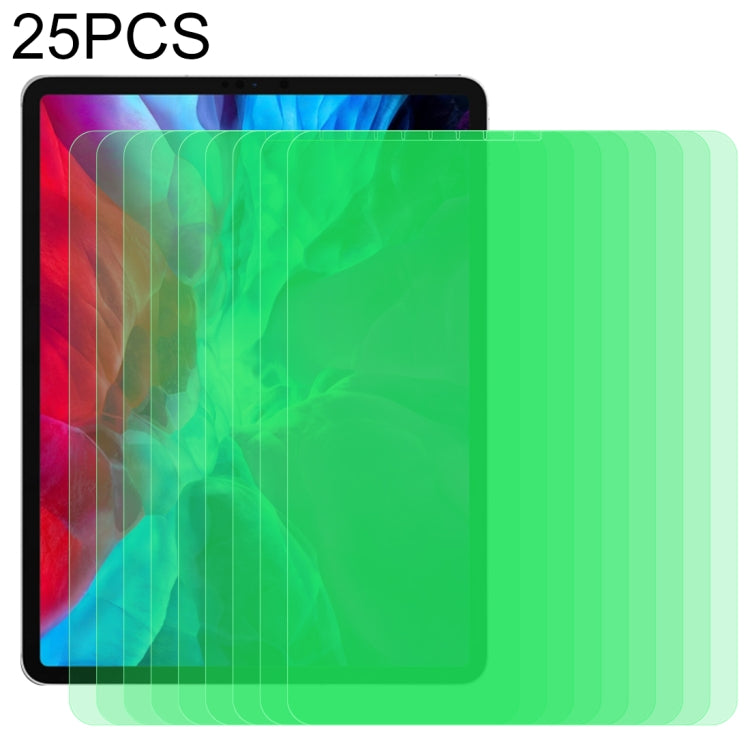 Lot de 25 films de protection oculaire en verre trempé antidéflagrant 9H 2,5D, pour iPad 9.7 (2018), iPad 10.2, iPad Mini 3 et 2, iPad Mini 2019 et 4, iPad Pro 10,5 pouces, iPad Pro 11 pouces (2020), iPad Pro 12,9 pouces (2020)