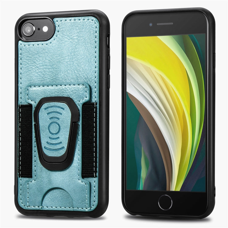 Magnetic Shockproof PU + TPU Case with Card Slot & Ring Holder, For iPhone 6