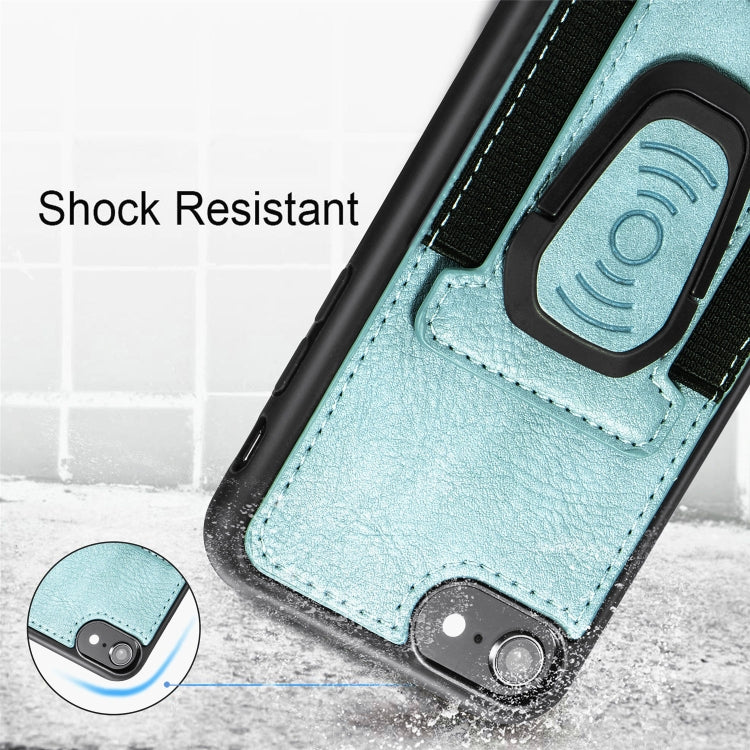 Magnetic Shockproof PU + TPU Case with Card Slot & Ring Holder, For iPhone 6