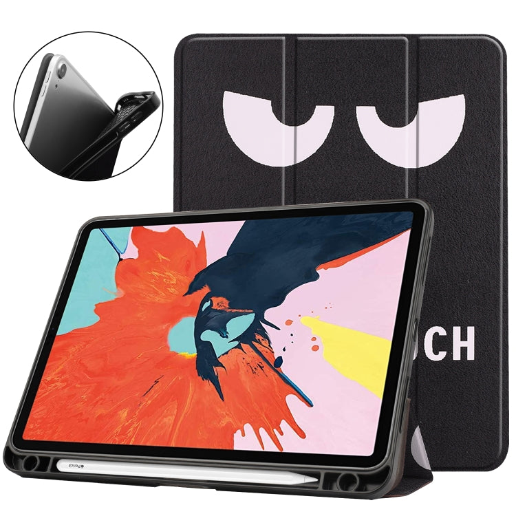 For iPad Air 11 2024 / 2020 10.8 TPU Colored Drawing Horizontal Flip Leather Case with Three-folding Holder & Sleep / Wake-up Function