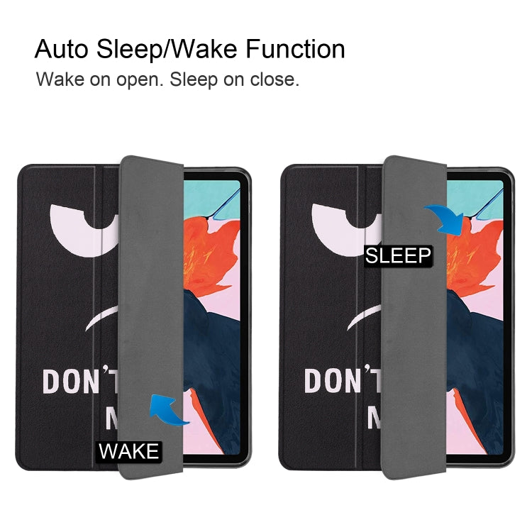 For iPad Air 11 2024 / 2020 10.8 TPU Colored Drawing Horizontal Flip Leather Case with Three-folding Holder & Sleep / Wake-up Function