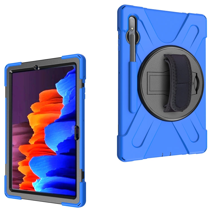 For Samsung Galaxy Tab S7 Plus Shockproof Colorful Silicone + PC Protective Case with Holder & Shoulder Strap & Hand Strap, For Samsung Galaxy Tab S8+ / Tab S8 Plus /  Tab S7 FE / Tab S7+