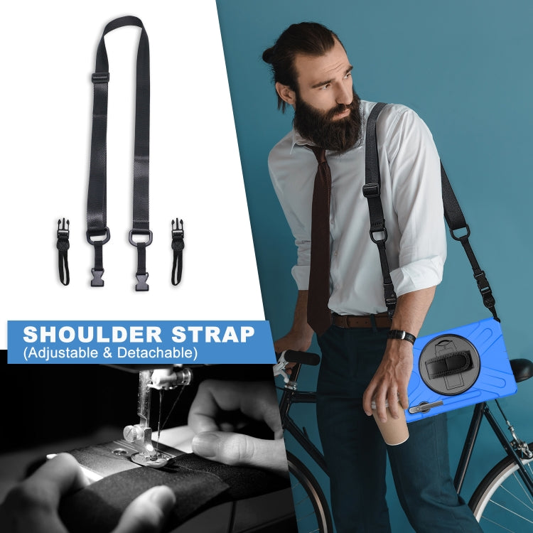 For Samsung Galaxy Tab S7 Plus Shockproof Colorful Silicone + PC Protective Case with Holder & Shoulder Strap & Hand Strap, For Samsung Galaxy Tab S8+ / Tab S8 Plus /  Tab S7 FE / Tab S7+