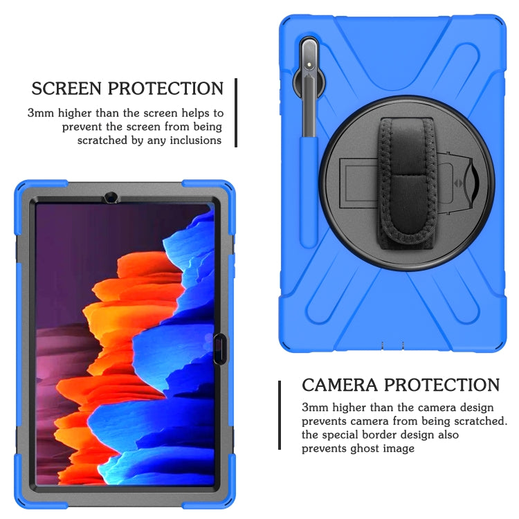 For Samsung Galaxy Tab S7 Plus Shockproof Colorful Silicone + PC Protective Case with Holder & Shoulder Strap & Hand Strap, For Samsung Galaxy Tab S8+ / Tab S8 Plus /  Tab S7 FE / Tab S7+