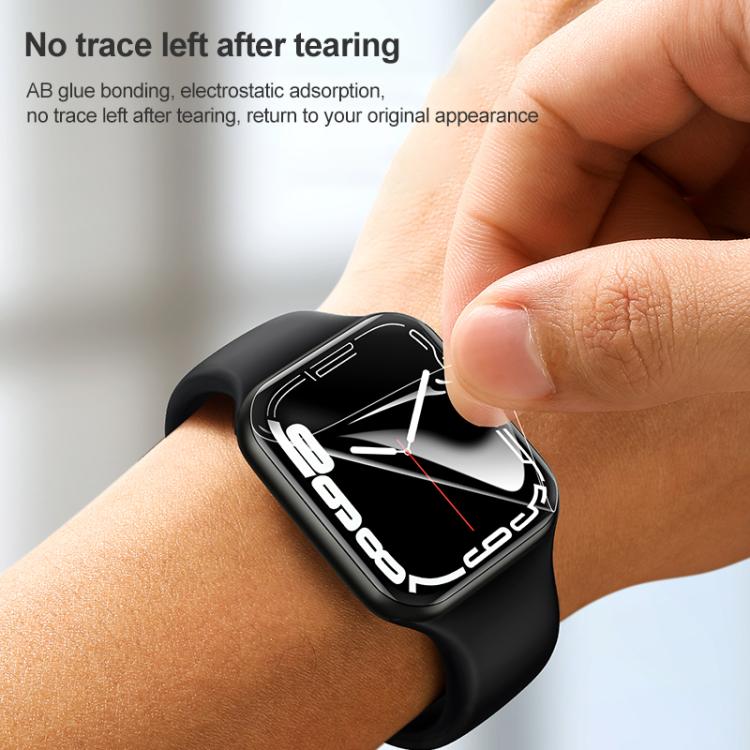 Soft Hydrogel Film Watch Screen Protector with Locator, For Apple Watch Series 10 46mm, For Apple Watch Series 10 42mm, For Apple Watch Series 6 / 5 / 4 / SE 44mm, For Apple Watch Series 6 / 5 / 4 / SE 40mm, For Apple Watch Ultra 2 49mm / Ultra 49mm