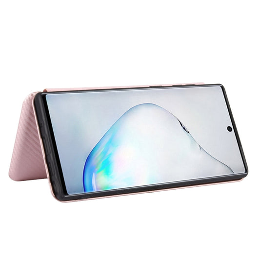 Galaxy Note20 Ultra flip case carbon fiber pattern protective bumper edges close-up