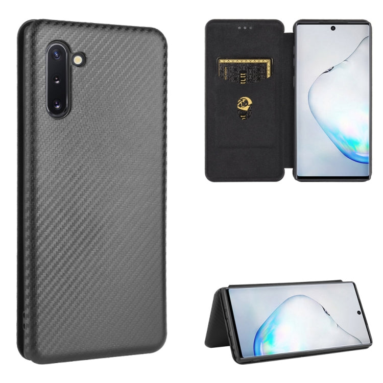 Carbon Fiber Texture Magnetic Horizontal Flip TPU + PC + PU Leather Case with Card Slot, For Samsung Galaxy Note10, For Samsung Galaxy Note10 Plus, For Samsung Galaxy Note20 Ultra, For Samsung Galaxy Note20