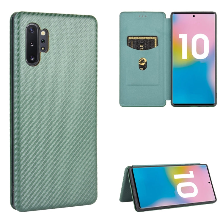 Carbon Fiber Texture Magnetic Horizontal Flip TPU + PC + PU Leather Case with Card Slot, For Samsung Galaxy Note10, For Samsung Galaxy Note10 Plus, For Samsung Galaxy Note20 Ultra, For Samsung Galaxy Note20