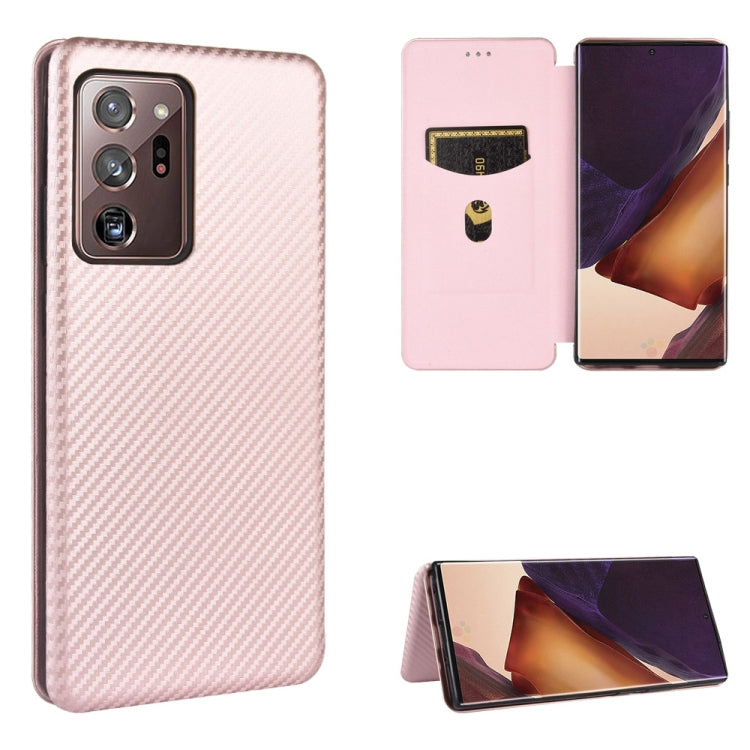 Carbon Fiber Texture Magnetic Horizontal Flip TPU + PC + PU Leather Case with Card Slot, For Samsung Galaxy Note10, For Samsung Galaxy Note10 Plus, For Samsung Galaxy Note20 Ultra, For Samsung Galaxy Note20