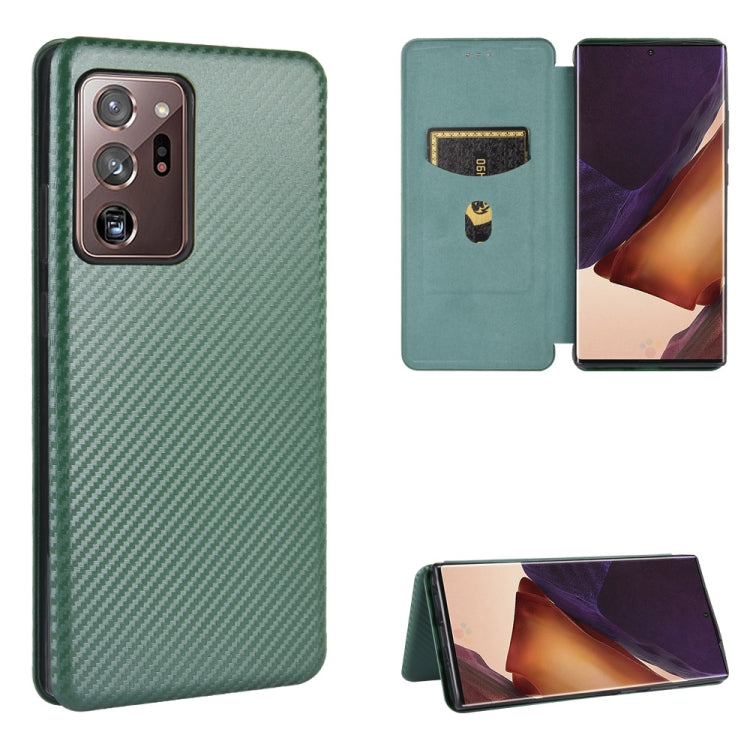 Carbon Fiber Texture Magnetic Horizontal Flip TPU + PC + PU Leather Case with Card Slot, For Samsung Galaxy Note10, For Samsung Galaxy Note10 Plus, For Samsung Galaxy Note20 Ultra, For Samsung Galaxy Note20
