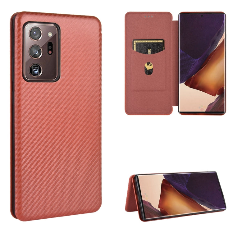 Carbon Fiber Texture Magnetic Horizontal Flip TPU + PC + PU Leather Case with Card Slot, For Samsung Galaxy Note10, For Samsung Galaxy Note10 Plus, For Samsung Galaxy Note20 Ultra, For Samsung Galaxy Note20