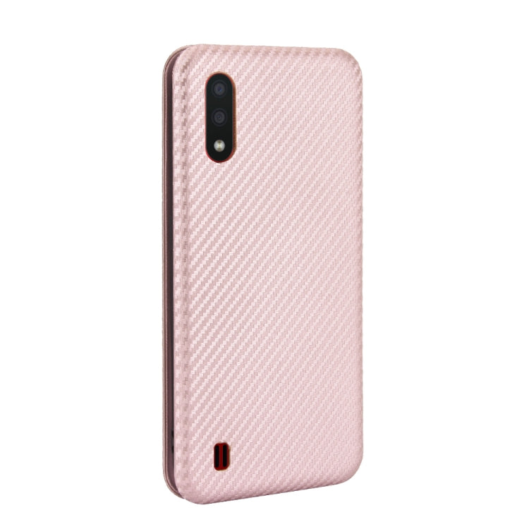 Carbon Fiber Texture Magnetic Horizontal Flip TPU + PC + PU Leather Case with Rope & Card Slot, For Samsung Galaxy A01, For Samsung Galaxy A7(2018) / A750, For Samsung Galaxy A20s, For Samsung Galaxy A21(Eurasian Version)