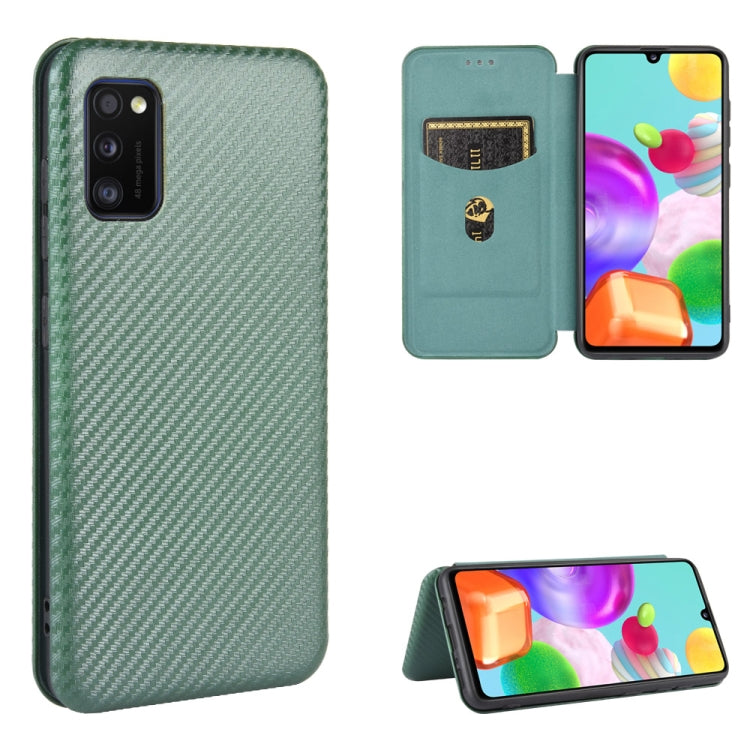 Carbon Fiber Texture Magnetic Horizontal Flip TPU + PC + PU Leather Case with Rope & Card Slot, For Samsung Galaxy A31, For Samsung Galaxy A41(Eurasian Version), For Samsung Galaxy A41(JP Version), For Samsung Galaxy A51 5G, For Samsung Galaxy A51
