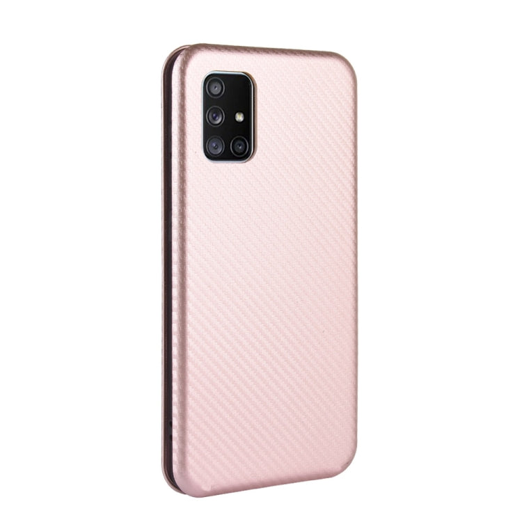 Carbon Fiber Texture Magnetic Horizontal Flip TPU + PC + PU Leather Case with Rope & Card Slot, For Samsung Galaxy A71 5G, For Samsung Galaxy A71, For Samsung Galaxy A90 5G, For Samsung Galaxy A91 / M80s / S10 Lite