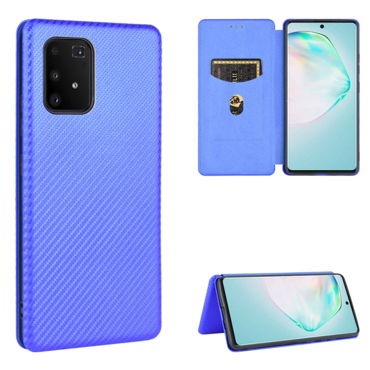Carbon Fiber Texture Magnetic Horizontal Flip TPU + PC + PU Leather Case with Rope & Card Slot, For Samsung Galaxy A71 5G, For Samsung Galaxy A71, For Samsung Galaxy A90 5G, For Samsung Galaxy A91 / M80s / S10 Lite