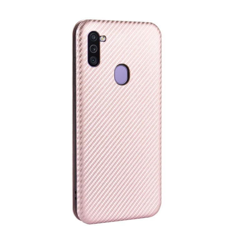 Carbon Fiber Texture Magnetic Horizontal Flip TPU + PC + PU Leather Case with Rope & Card Slot, For Samsung Galaxy M11, For Samsung Galaxy M30s / M21, For Samsung Galaxy M31s, For Samsung Galaxy M31
