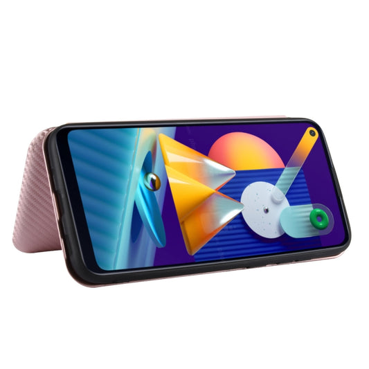 Galaxy M21 M31 horizontal flip case interior card slots and rope loop close-up