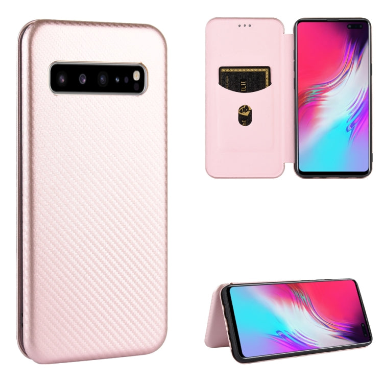 Carbon Fiber Texture Magnetic Horizontal Flip TPU + PC + PU Leather Case with Rope & Card Slot, For Samsung Galaxy S10 5G, For Samsung Galaxy S10 Plus, For Samsung Galaxy S10, For Samsung Galaxy S20