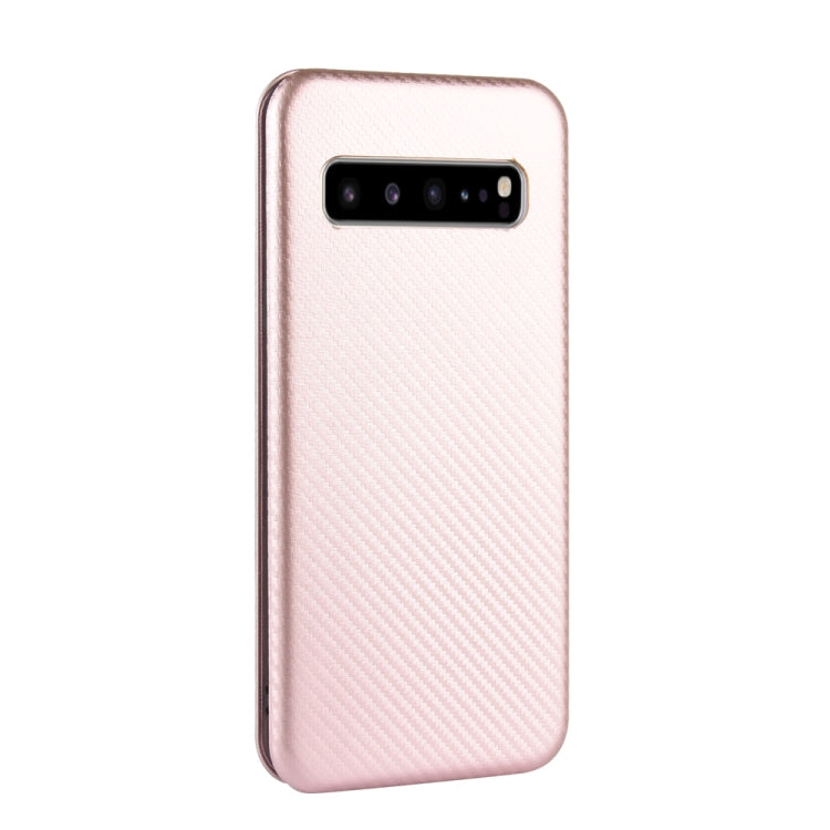 Carbon Fiber Texture Magnetic Horizontal Flip TPU + PC + PU Leather Case with Rope & Card Slot, For Samsung Galaxy S10 5G, For Samsung Galaxy S10 Plus, For Samsung Galaxy S10, For Samsung Galaxy S20