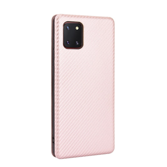 Horizontal flip design carbon texture Samsung Galaxy phone case detail shot