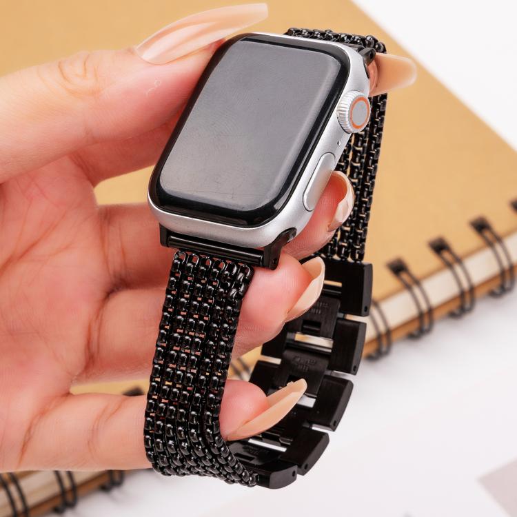6-Chain Stainless Steel Watch Band, For Apple Watch 46mm / 49mm / 45mm / 44mm, For Apple Watch 42mm / 41mm / 40mm / 38mm