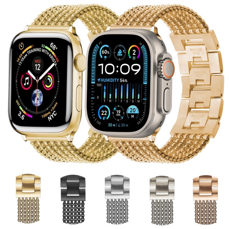 6-Chain Stainless Steel Watch Band, For Apple Watch 46mm / 49mm / 45mm / 44mm, For Apple Watch 42mm / 41mm / 40mm / 38mm