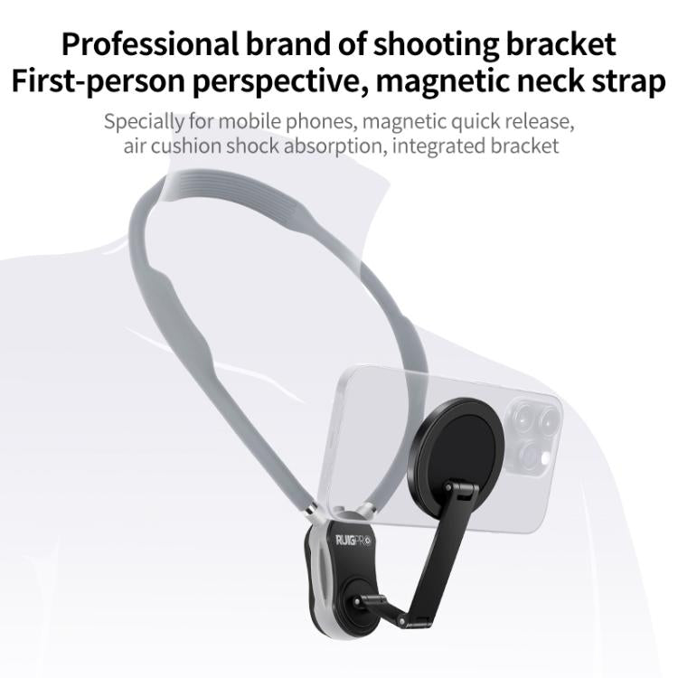 RUIGPRO Magnetic Neck Mount Anti-shake Phone Bracket, Phone Bracket