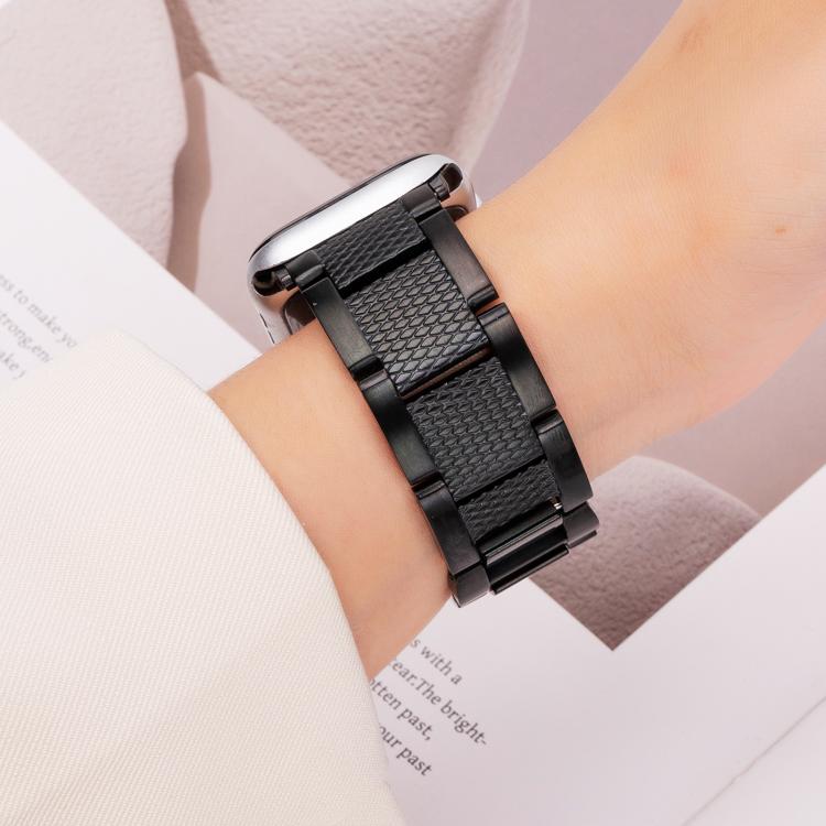 Wave Thread 3-bead Stainless Steel Watch Band, For Apple Watch 46mm / 49mm / 45mm / 44mm, For Apple Watch 42mm / 41mm / 40mm / 38mm