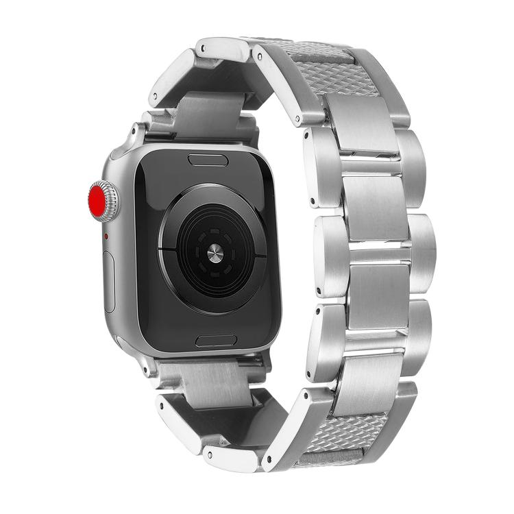 Wave Thread 3-bead Stainless Steel Watch Band, For Apple Watch 46mm / 49mm / 45mm / 44mm, For Apple Watch 42mm / 41mm / 40mm / 38mm