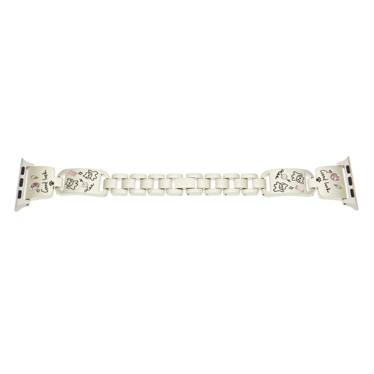 Colored Diamond Cat Stainless Steel Watch Band, For Apple Watch 46mm / 49mm / 45mm / 44mm, For Apple Watch 42mm / 41mm / 40mm / 38mm