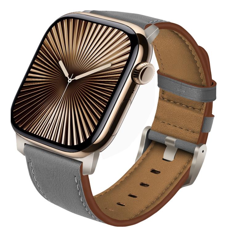 Titanium Buckle Nappa Genuine Leather Watch Band, For Apple Watch 46mm / 49mm / 45mm / 44mm, For Apple Watch 42mm / 41mm / 40mm / 38mm