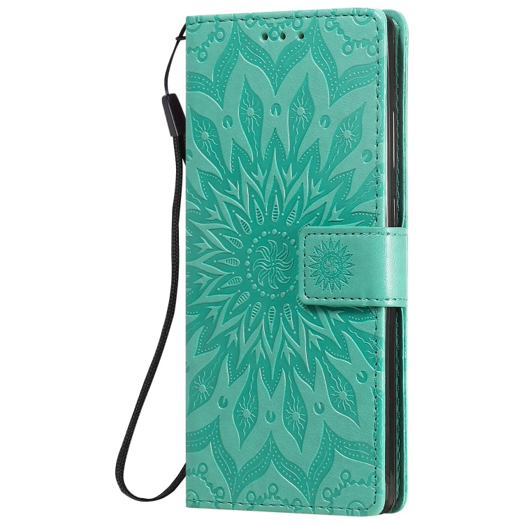 Embossed Sunflower Pattern Horizontal Flip PU Leather Case with Holder & Card Slots & Wallet & Lanyard, For Galaxy Note20, For Galaxy Note20 Ultra