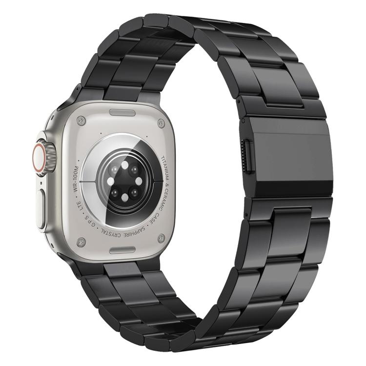 Norman Clasp Three-Link Titanium Alloy Watch Band, For Apple Watch 46mm / 49mm / 45mm / 44mm