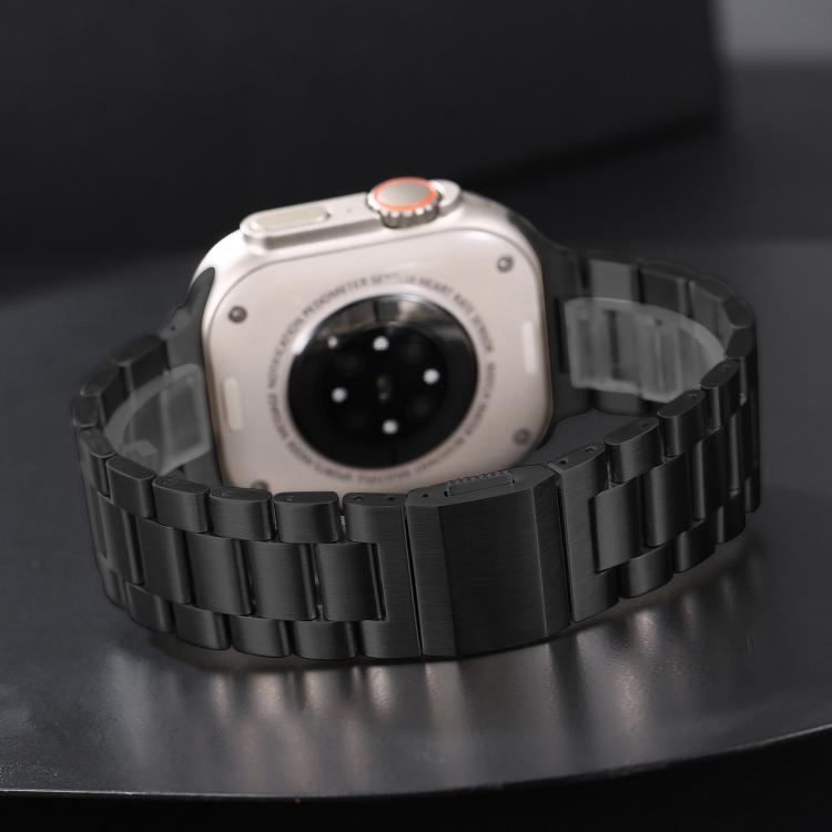 Norman Clasp Three-Link Titanium Alloy Watch Band, For Apple Watch 46mm / 49mm / 45mm / 44mm