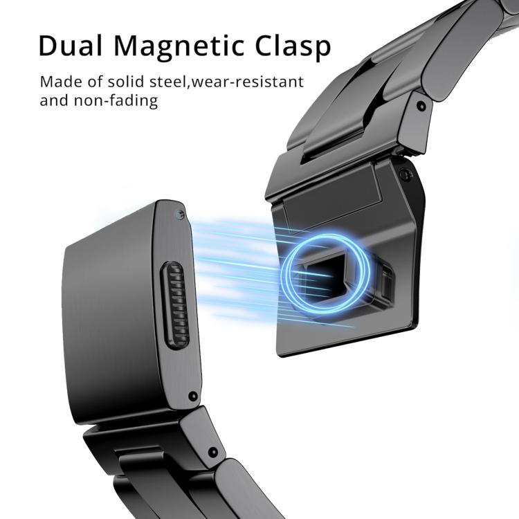 Norman Clasp Three-Link Titanium Alloy Watch Band, For Apple Watch 46mm / 49mm / 45mm / 44mm