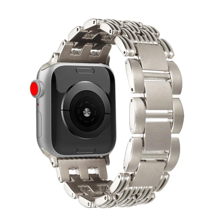 Five-bead Stripe Stainless Steel Watch Band, For Apple Watch 46mm / 49mm / 45mm / 44mm, For Apple Watch 42mm / 41mm / 40mm / 38mm