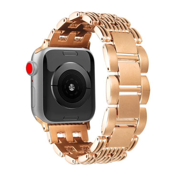 Five-bead Stripe Stainless Steel Watch Band, For Apple Watch 46mm / 49mm / 45mm / 44mm, For Apple Watch 42mm / 41mm / 40mm / 38mm