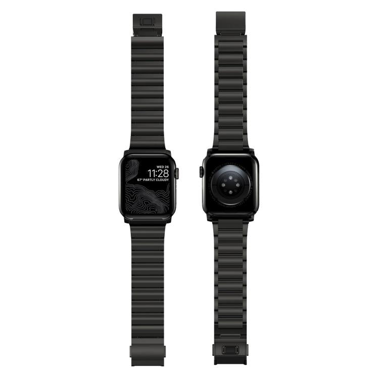 Norman Clasp One-Bead Stainless Steel Watch Band, For Apple Watch 46mm / 49mm / 45mm / 44mm