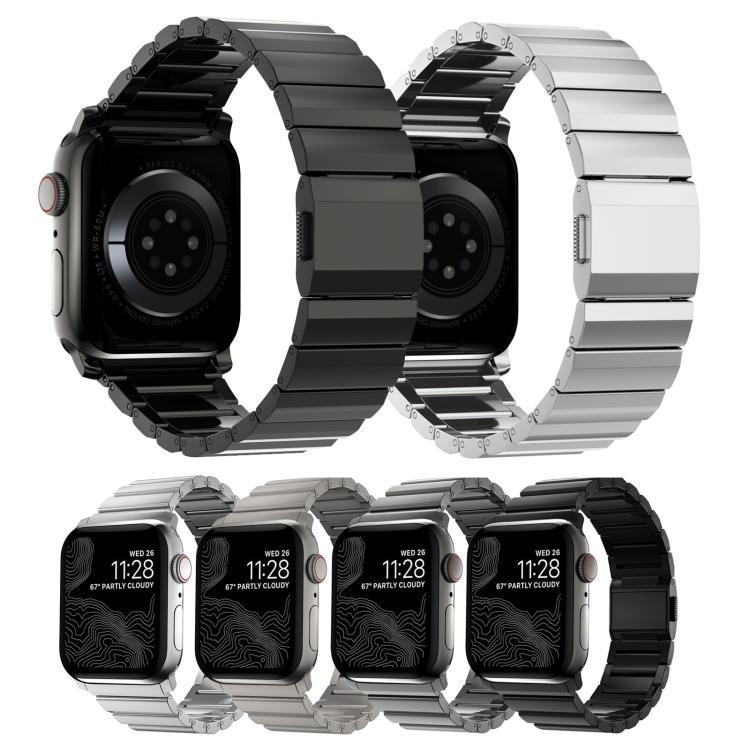 Norman Clasp One-Bead Stainless Steel Watch Band, For Apple Watch 46mm / 49mm / 45mm / 44mm