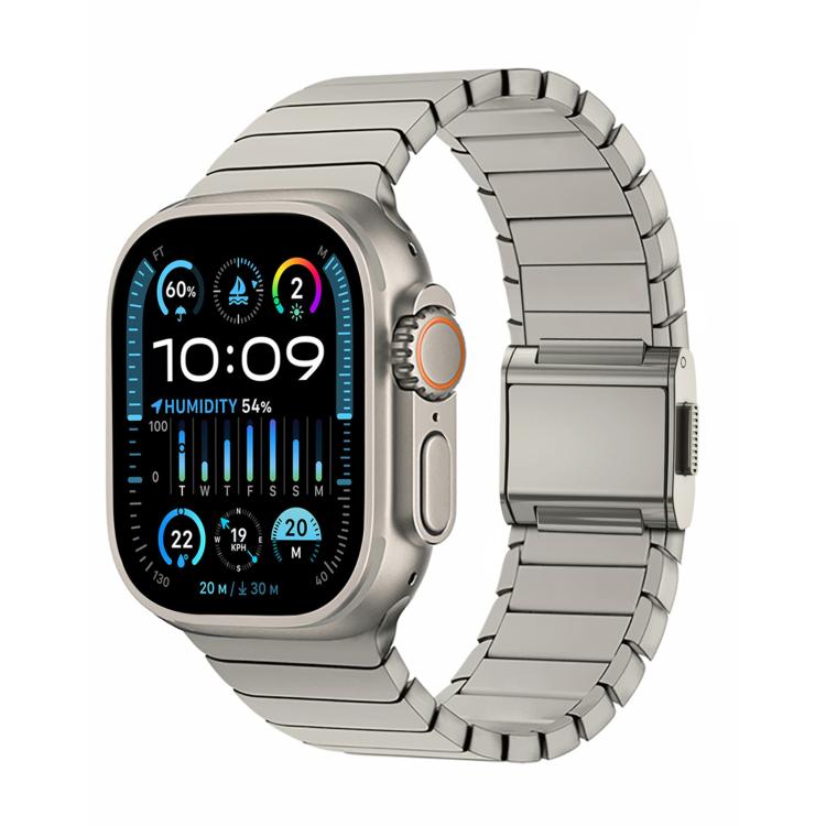 Bamboo Norman Buckle Pure Titanium Watch Band, For Apple Watch 46mm / 49mm / 45mm / 44mm