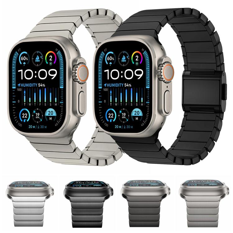 Bamboo Norman Buckle Pure Titanium Watch Band, For Apple Watch 46mm / 49mm / 45mm / 44mm